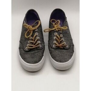 Vans Off The Wall Sneakers Womens Gray 8 Walking Shoe Canvas Comfort